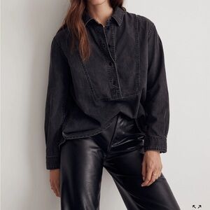 Madewell Black Button Down Shirt